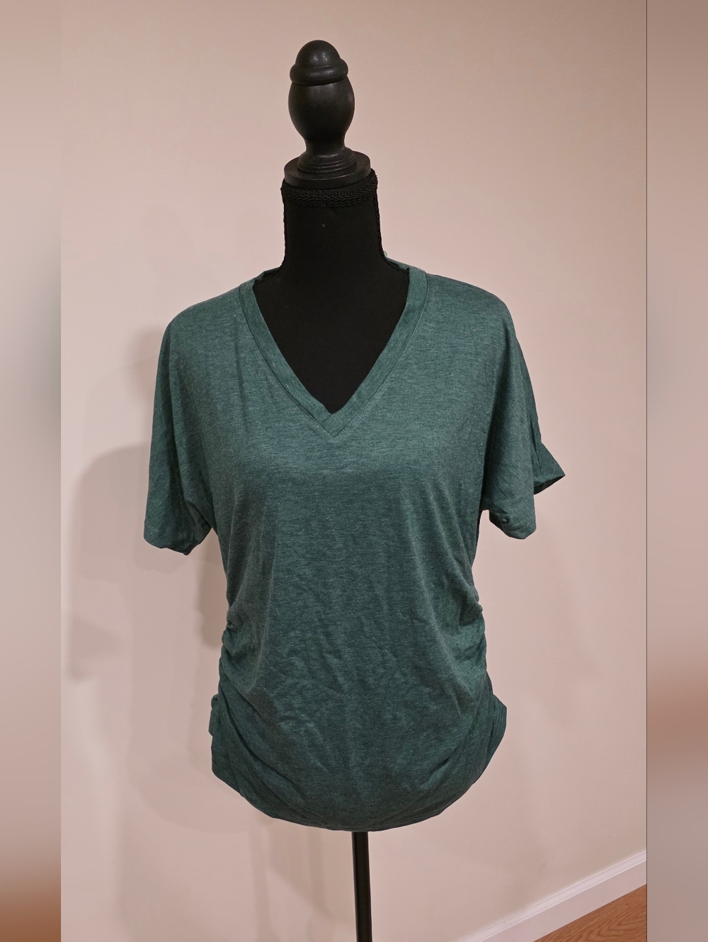 Everyday V-Neck Short Sleeve Tee in Forest Green